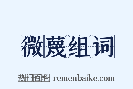 微蔑组词是什么意思的图片